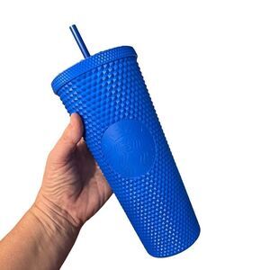 Starbucks 2021 China Matte Blue Studded Venti 24 oz Tumber NEW